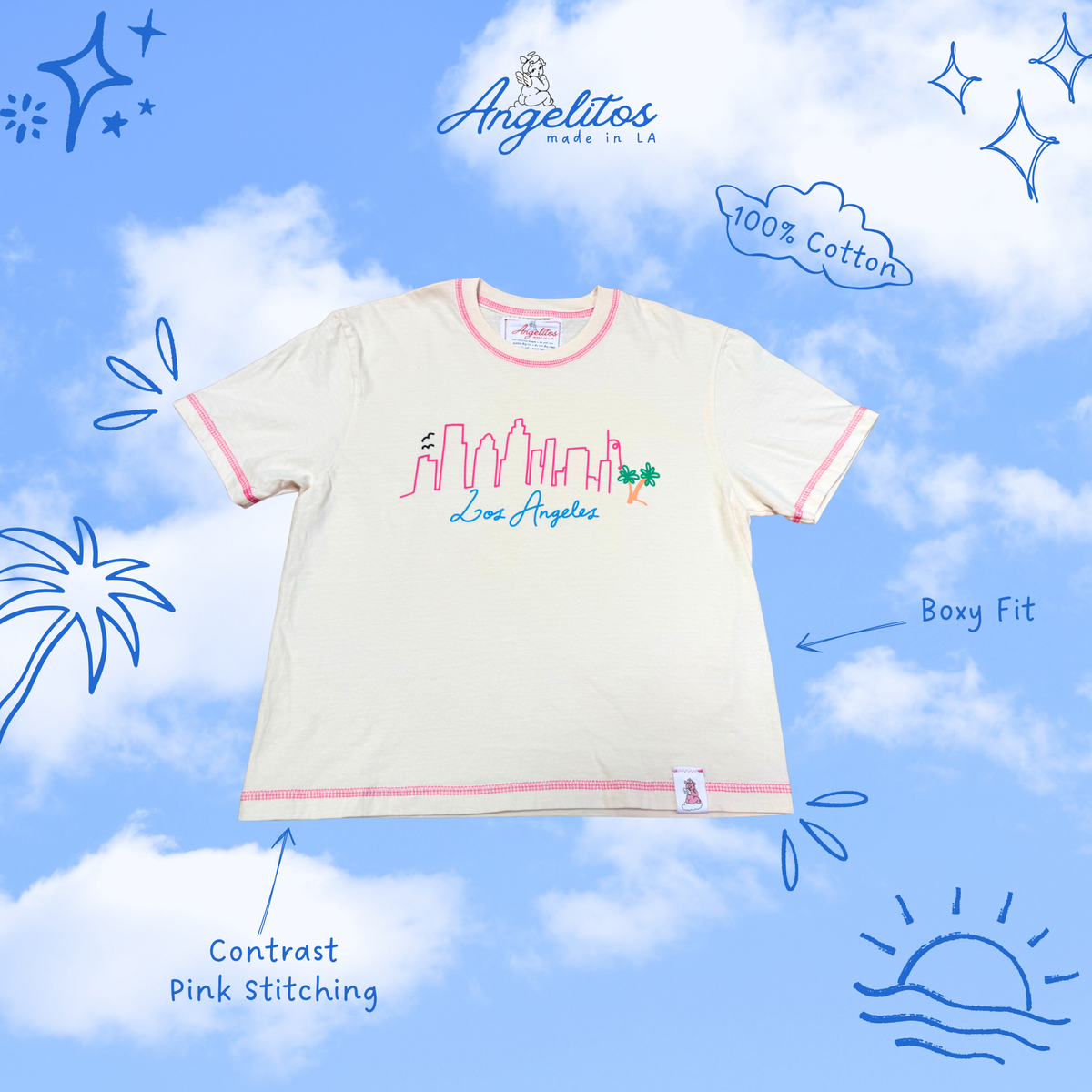Boxy Tee - LA Skyline