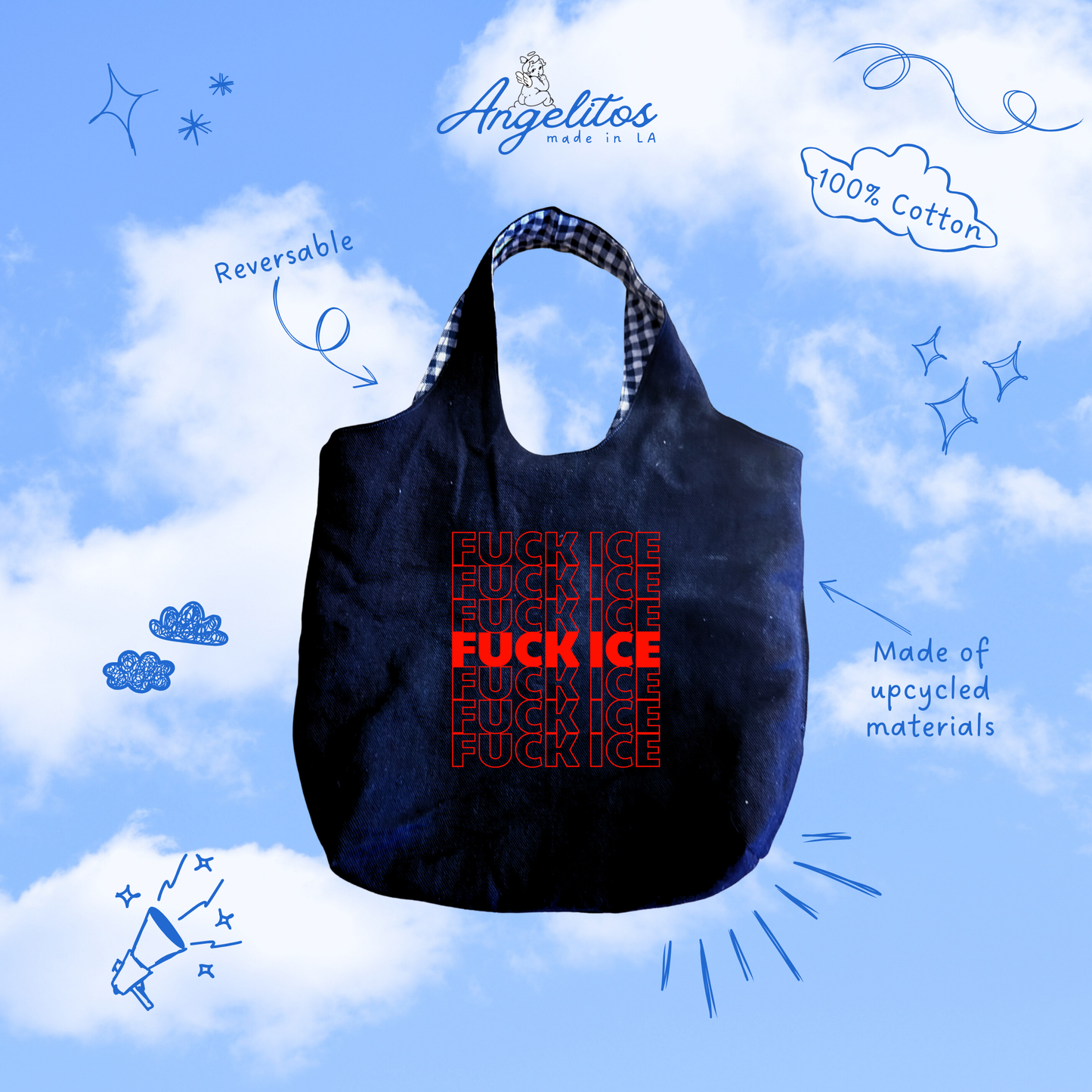 F*** ICE Repeat - Reversible Tote Bag