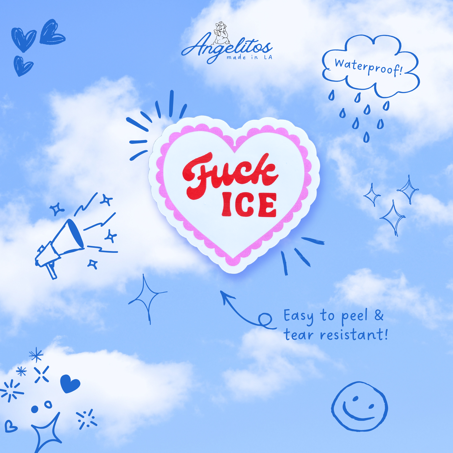 Sticker - Scalloped Heart